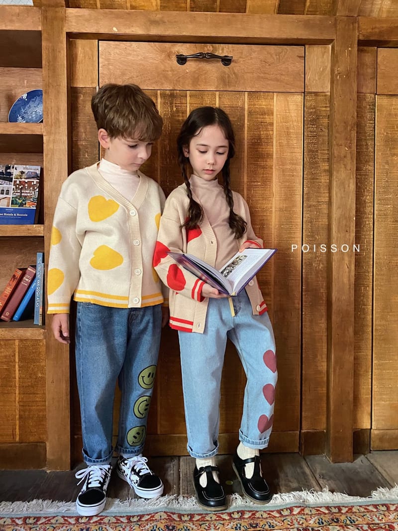 POISSON - Korean Children Fashion - #Kfashion4kids - Smile Denim Pants