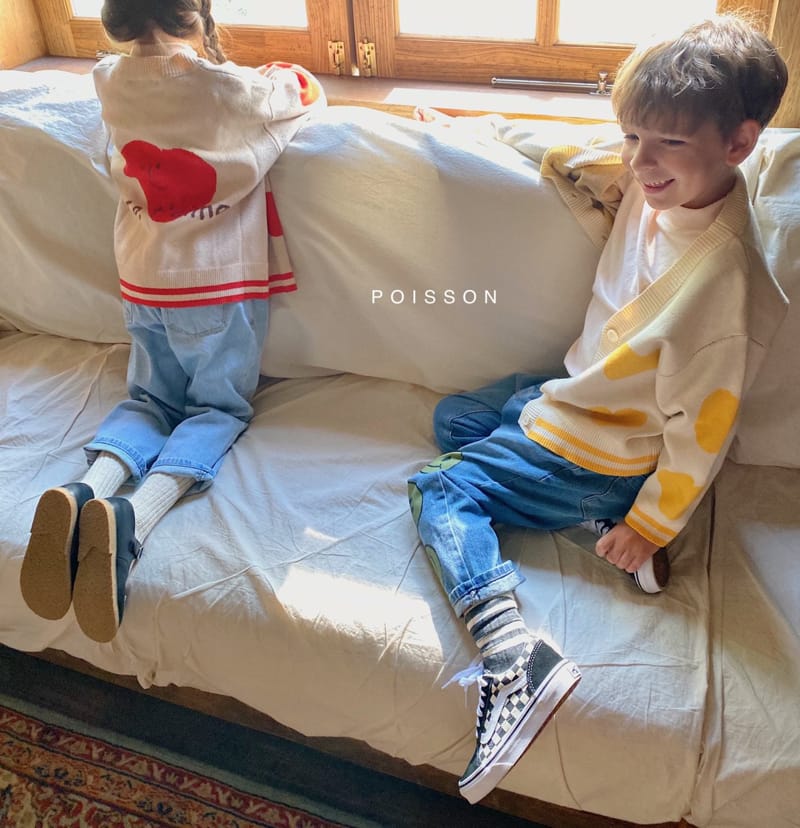 POISSON - Korean Children Fashion - #Kfashion4kids - Smile Denim Pants - 6