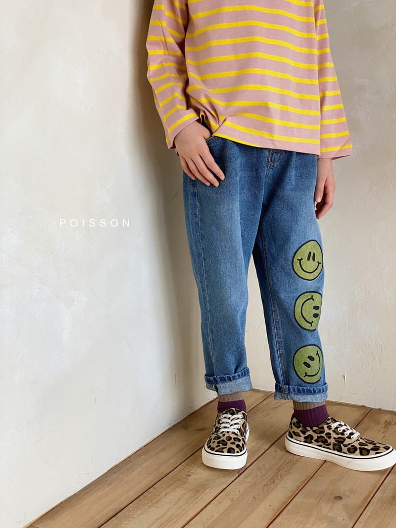 POISSON - Korean Children Fashion - #Kfashion4kids - Smile Denim Pants - 7