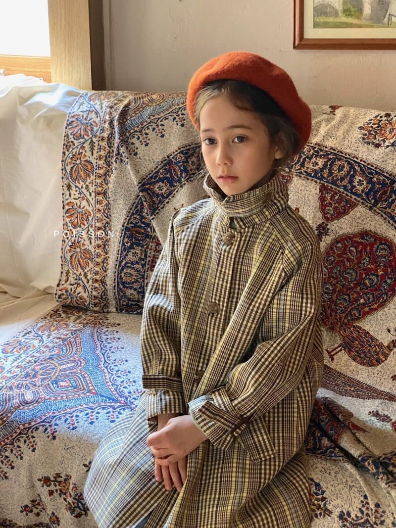 POISSON - Korean Children Fashion - #Kfashion4kids - Check Mac Coat - 3