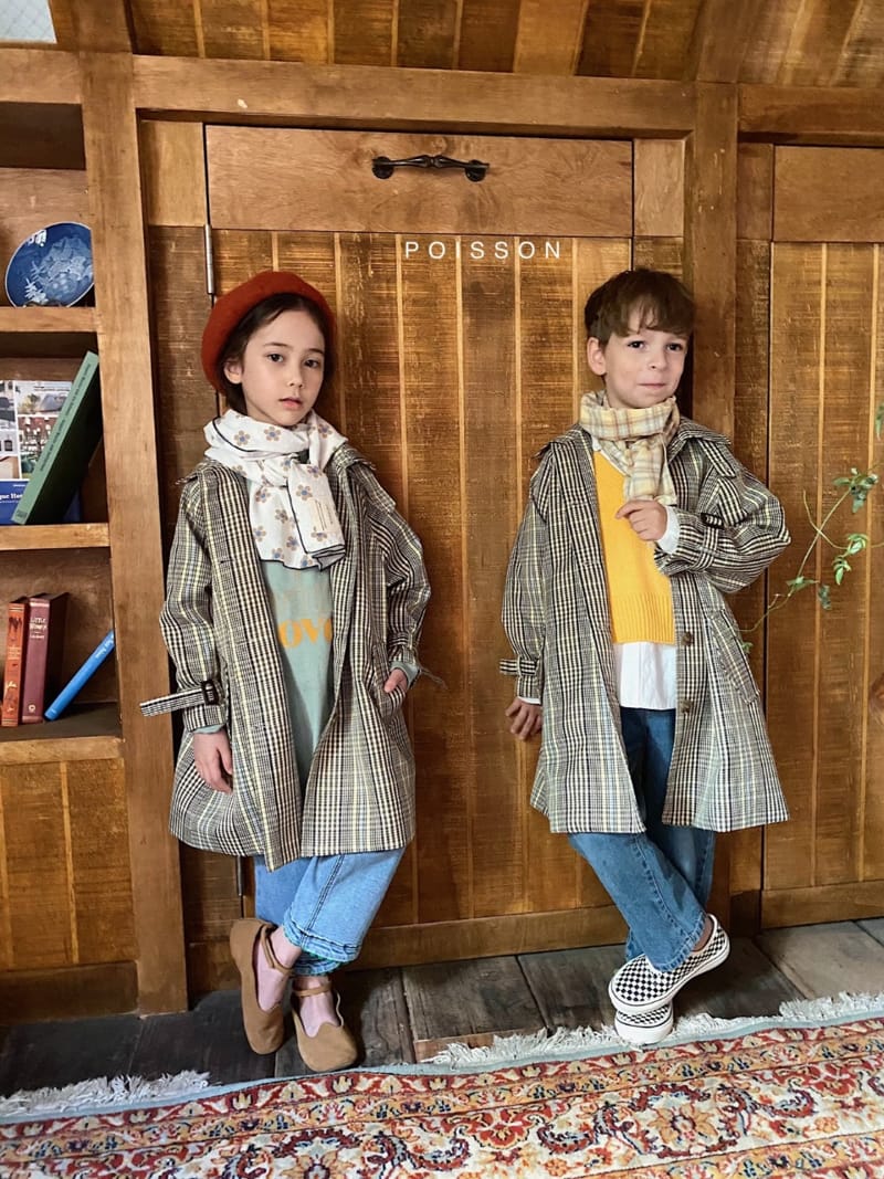 POISSON - Korean Children Fashion - #Kfashion4kids - Check Mac Coat - 9