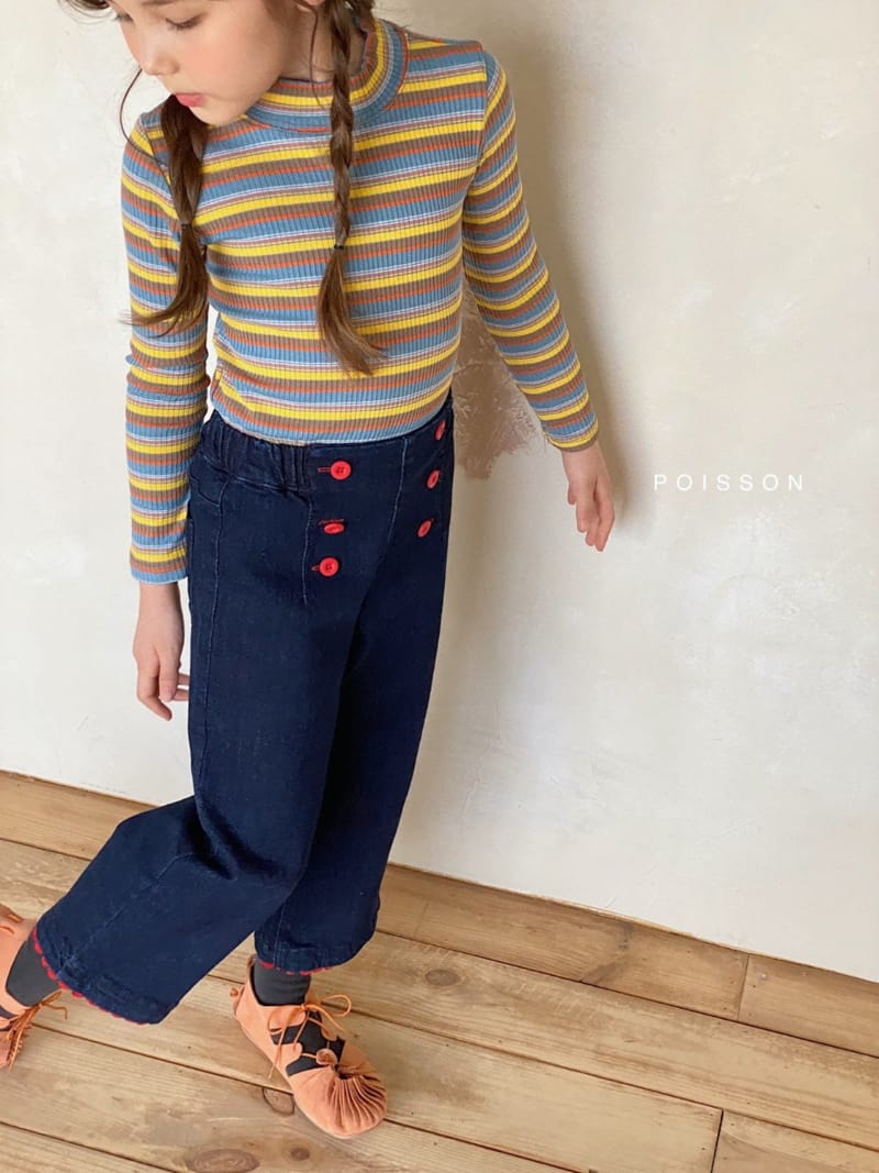 POISSON - Korean Children Fashion - #Kfashion4kids - Stripe Half Turtleneck Tee - 11