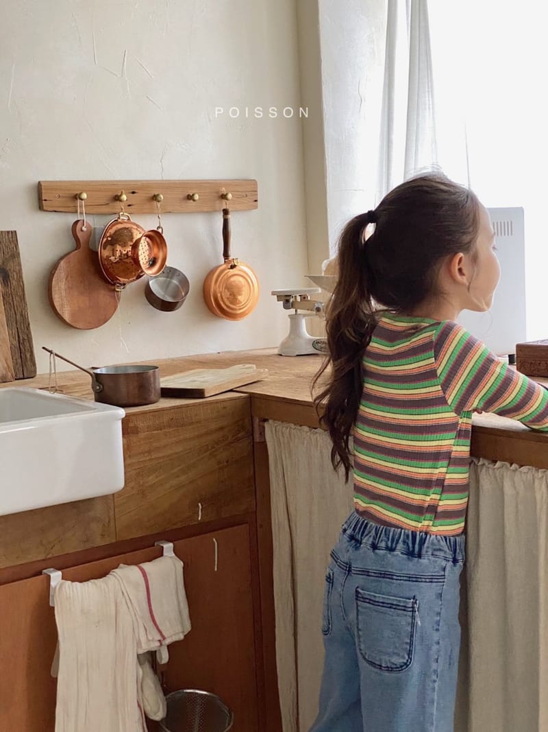 POISSON - Korean Children Fashion - #Kfashion4kids - Stripe Half Turtleneck Tee - 5