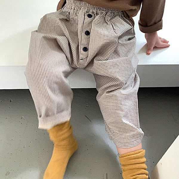 POPOCHICHI - Korean Children Fashion - #Kfashion4kids - Graph Paper Slacks