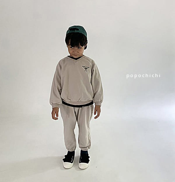 POPOCHICHI - Korean Children Fashion - #Kfashion4kids - Weight Top Bottom Set - 3