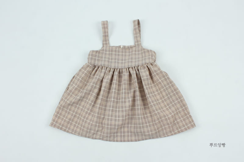 POURENFANT - Korean Children Fashion - #Kfashion4kids - Luno Check One-piece - 2