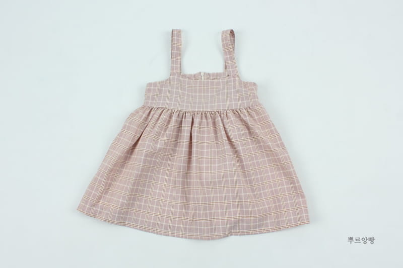 POURENFANT - Korean Children Fashion - #Kfashion4kids - Luno Check One-piece - 3