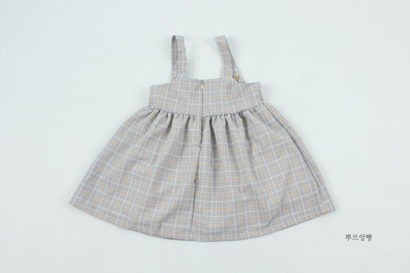 POURENFANT - Korean Children Fashion - #Kfashion4kids - Luno Check One-piece - 5
