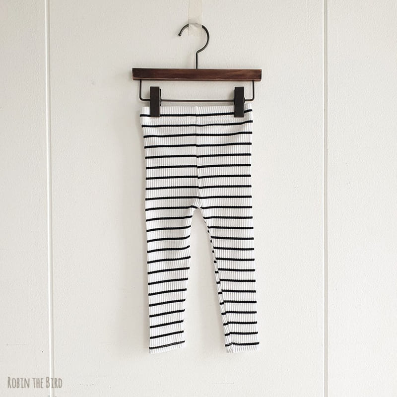 SAEROBIN - Korean Children Fashion - #Kfashion4kids - Stripes Rib Leggings