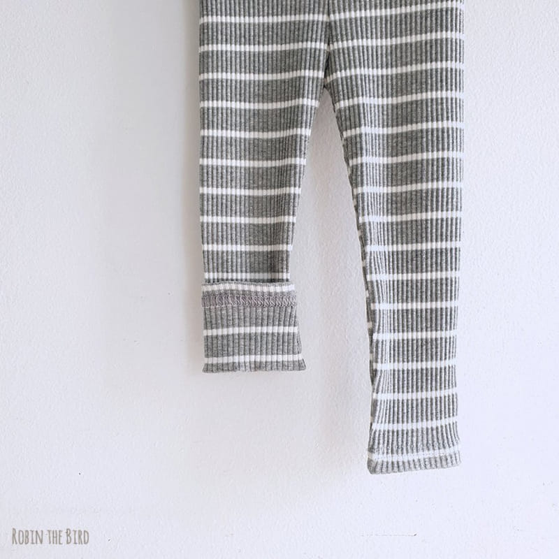SAEROBIN - Korean Children Fashion - #Kfashion4kids - Stripes Rib Leggings - 6