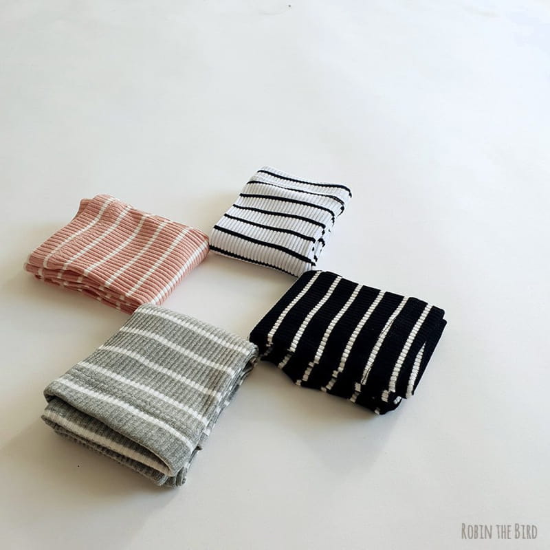 SAEROBIN - Korean Children Fashion - #Kfashion4kids - Stripes Rib Leggings - 8