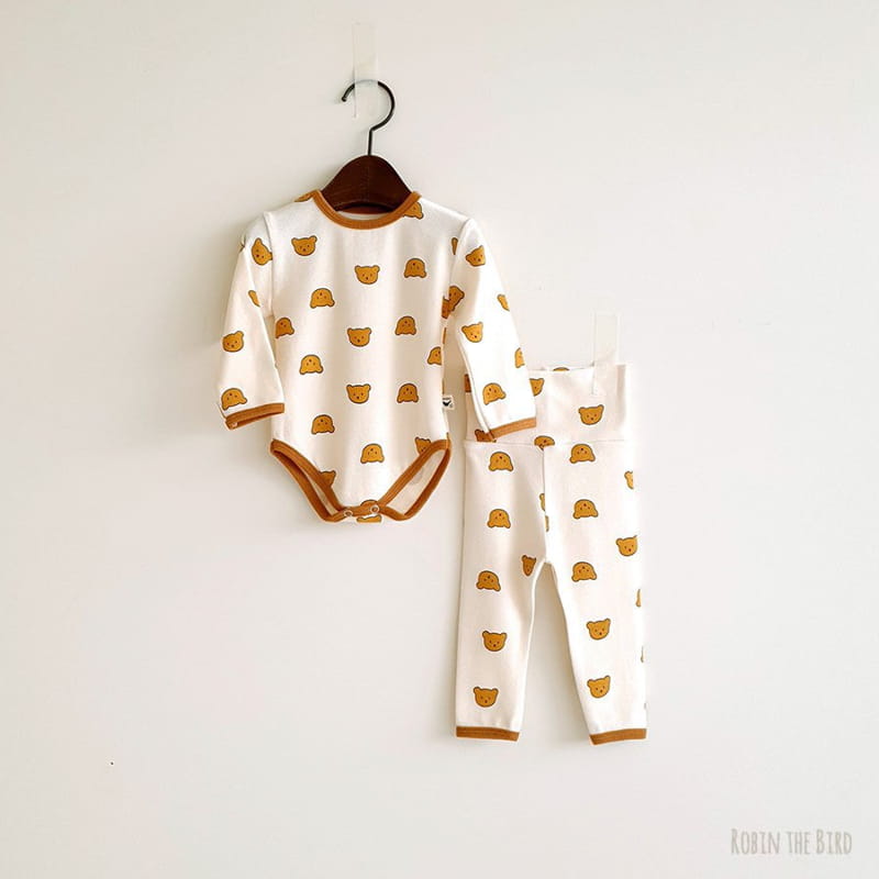 SAEROBIN - Korean Children Fashion - #Kfashion4kids - Bear Bodysuit with Leggings - 3