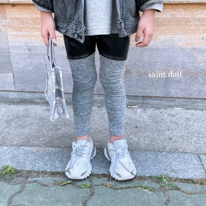 SAINT DOLL - Korean Children Fashion - #Kfashion4kids - Half Half Leggings - 5