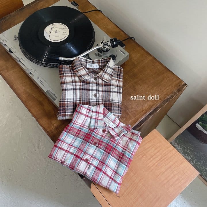 SAINT DOLL - Korean Children Fashion - #Kfashion4kids - Square Check Shirt - 2