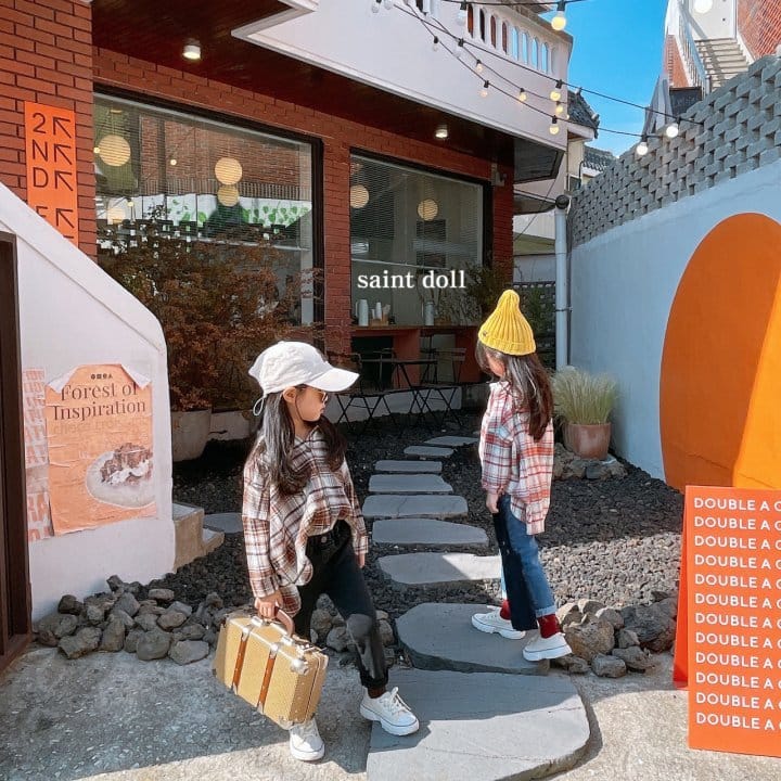 SAINT DOLL - Korean Children Fashion - #Kfashion4kids - Square Check Shirt - 7