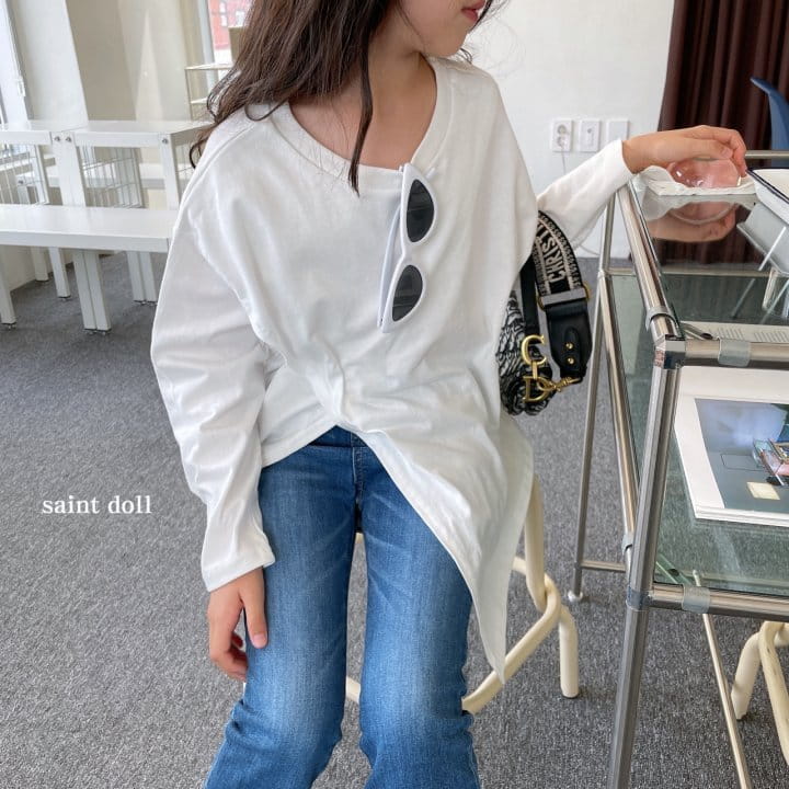 SAINT DOLL - Korean Children Fashion - #Kfashion4kids - Unbalance Line Tee - 12