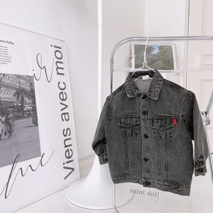 SAINT DOLL - Korean Children Fashion - #Kfashion4kids - Overfit Denim Jacket - 3