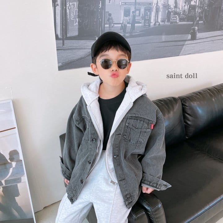 SAINT DOLL - Korean Children Fashion - #Kfashion4kids - Overfit Denim Jacket - 7
