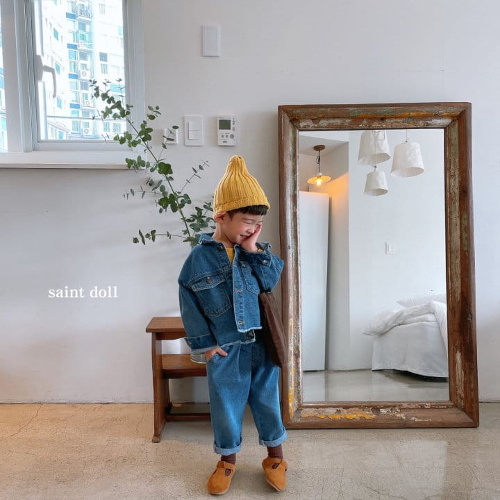 SAINT DOLL - Korean Children Fashion - #Kfashion4kids - Onetuck Denim Pants - 4