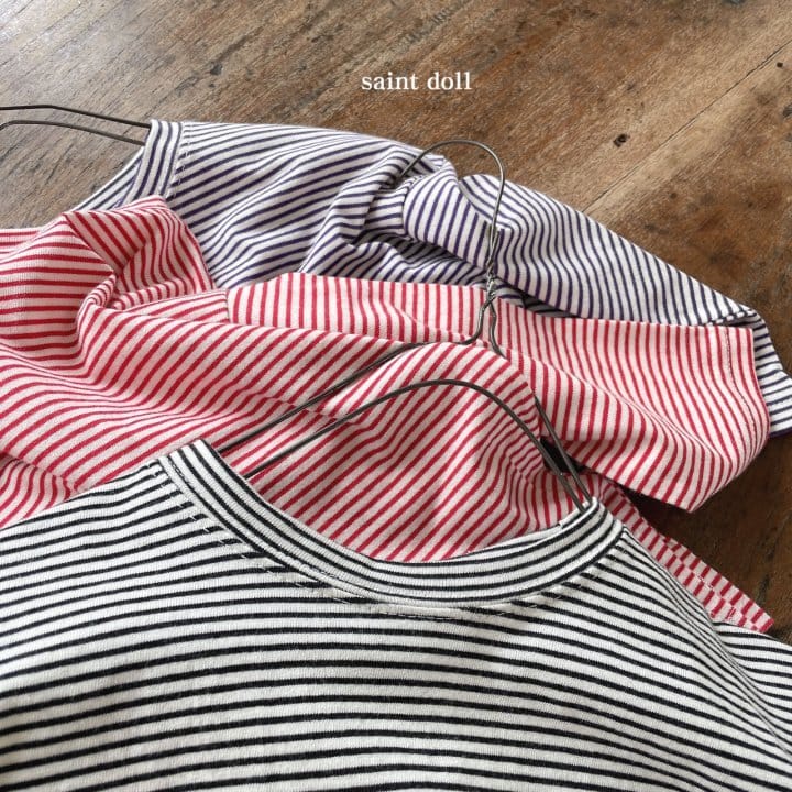 SAINT DOLL - Korean Children Fashion - #Kfashion4kids - Stripe Tee - 6