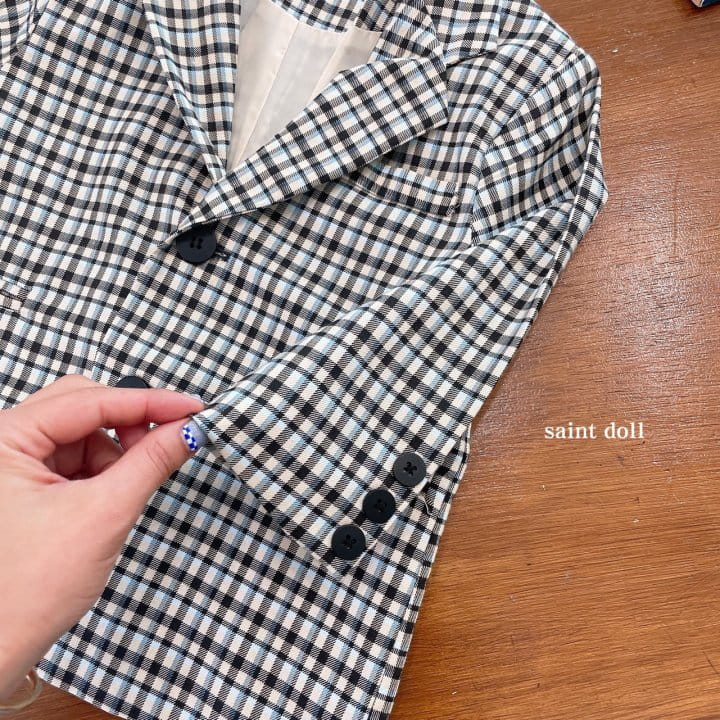 SAINT DOLL - Korean Children Fashion - #Kfashion4kids - Check Jacket - 3