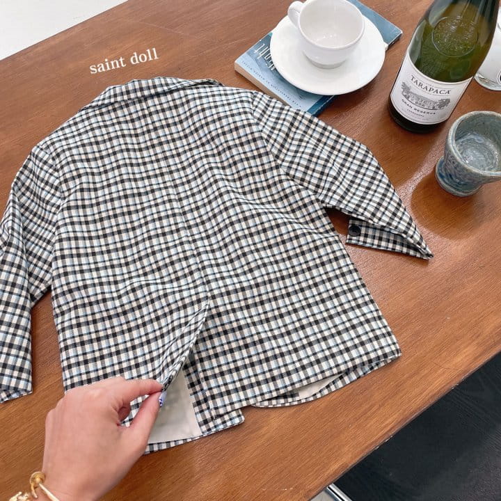 SAINT DOLL - Korean Children Fashion - #Kfashion4kids - Check Jacket - 5