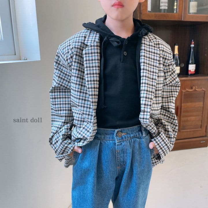 SAINT DOLL - Korean Children Fashion - #Kfashion4kids - Check Jacket - 8
