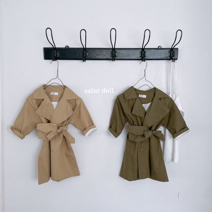 SAINT DOLL - Korean Children Fashion - #Kfashion4kids - Pocket Trench Coat