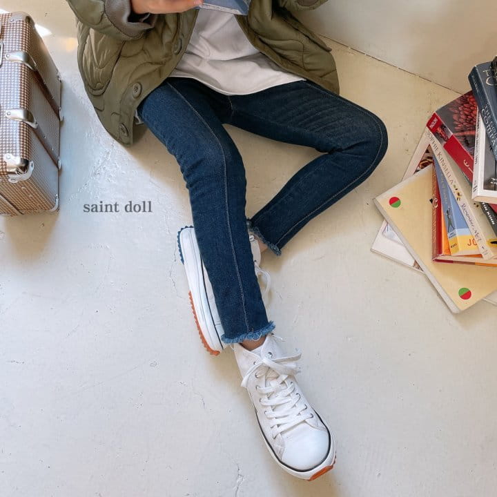 SAINT DOLL - Korean Children Fashion - #Kfashion4kids - Pintuck Denim Leggings - 10