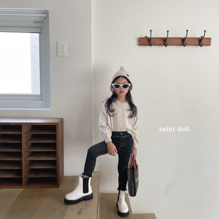 SAINT DOLL - Korean Children Fashion - #Kfashion4kids - Pintuck Denim Leggings - 7