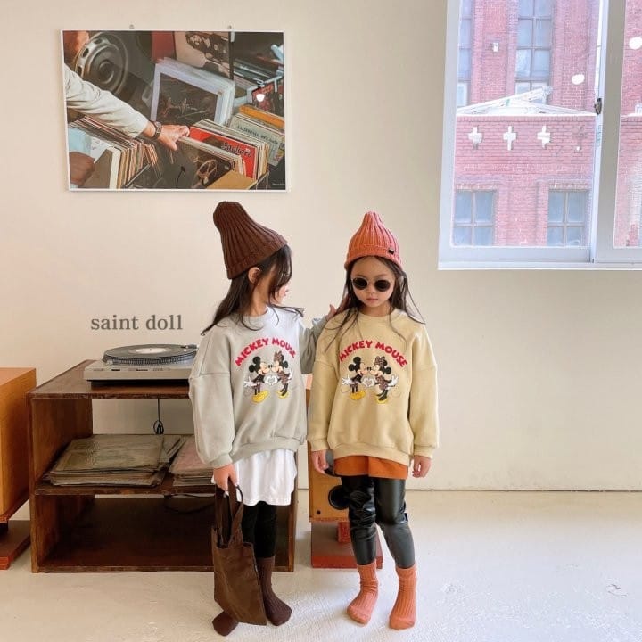 SAINT DOLL - Korean Children Fashion - #Kfashion4kids - Leopard Mickey Sweatshirt with Mom