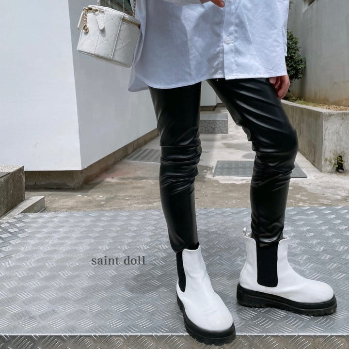 SAINT DOLL - Korean Children Fashion - #Kfashion4kids - Shiny Polyester Leggings - 10