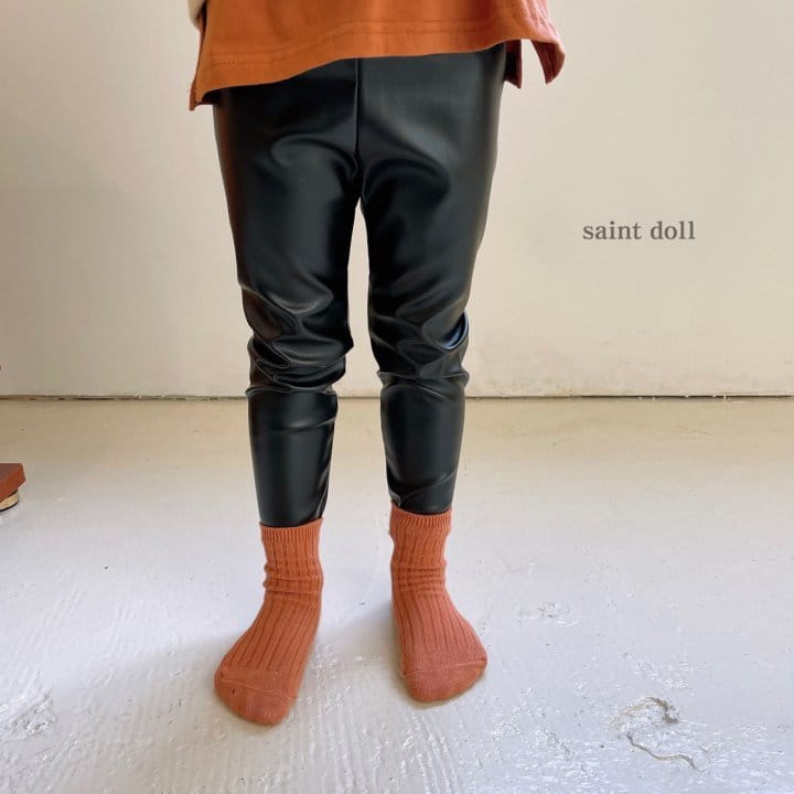 SAINT DOLL - Korean Children Fashion - #Kfashion4kids - Shiny Polyester Leggings - 8