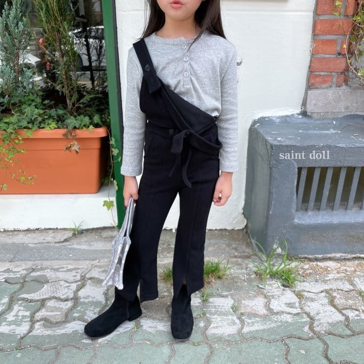 SAINT DOLL - Korean Children Fashion - #Kfashion4kids - Bootscut Slit Suspender Pants - 11