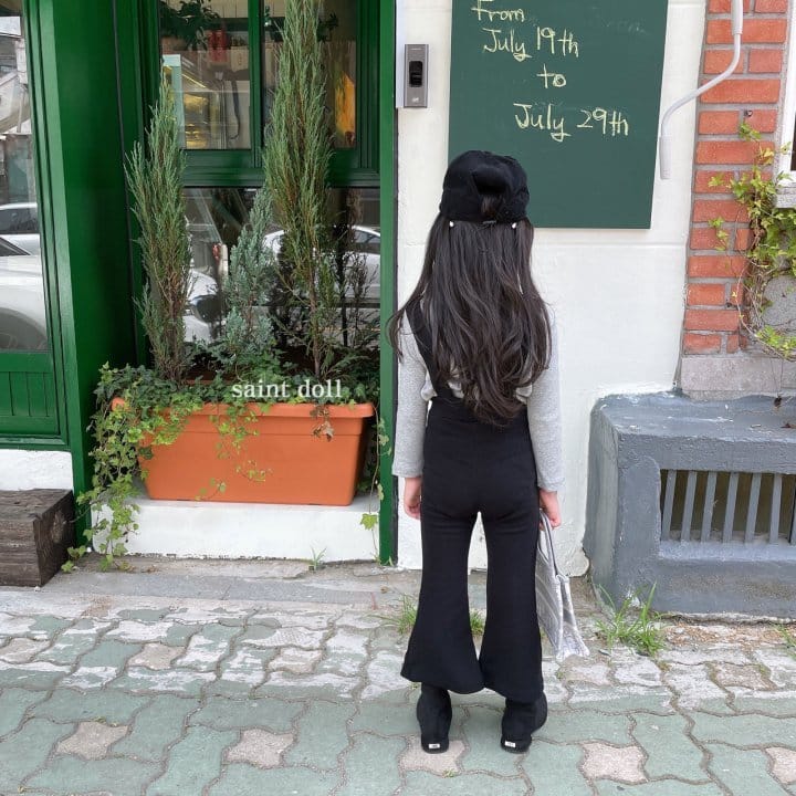 SAINT DOLL - Korean Children Fashion - #Kfashion4kids - Bootscut Slit Suspender Pants - 12