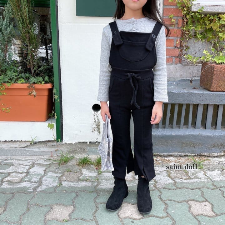 SAINT DOLL - Korean Children Fashion - #Kfashion4kids - Bootscut Slit Suspender Pants - 6