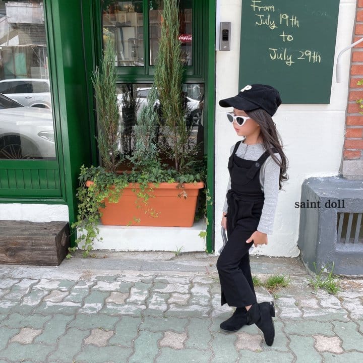 SAINT DOLL - Korean Children Fashion - #Kfashion4kids - Bootscut Slit Suspender Pants - 7