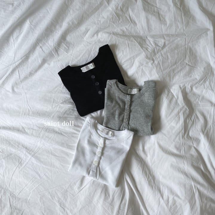 SAINT DOLL - Korean Children Fashion - #Kfashion4kids - Button Tee - 2