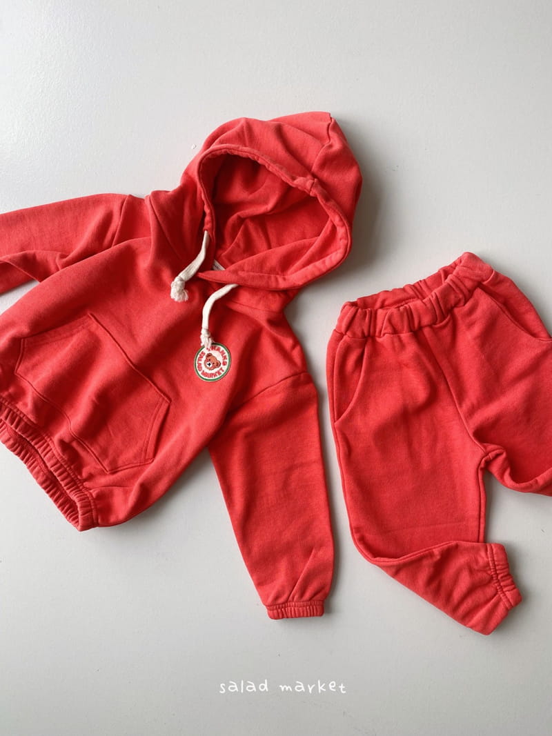 SALAD MARKET - Korean Children Fashion - #Kfashion4kids - Thank You Hoody Bottom Set - 12