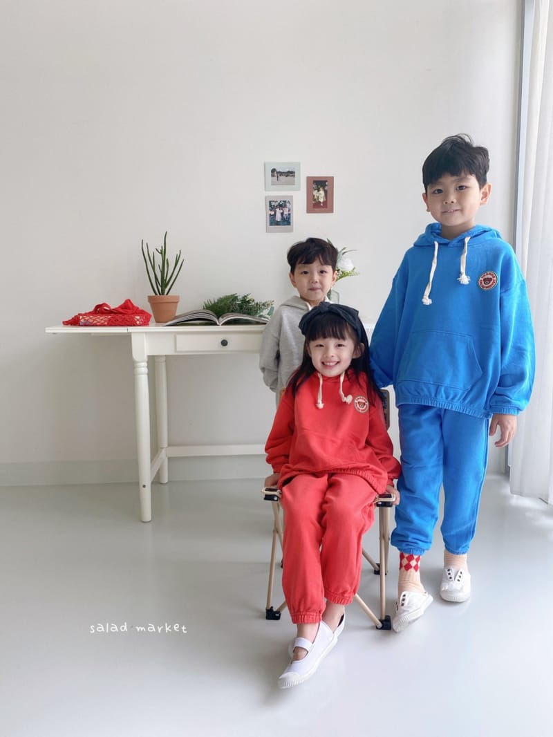 SALAD MARKET - Korean Children Fashion - #Kfashion4kids - Thank You Hoody Bottom Set - 3