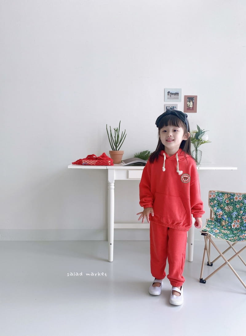 SALAD MARKET - Korean Children Fashion - #Kfashion4kids - Thank You Hoody Bottom Set - 4