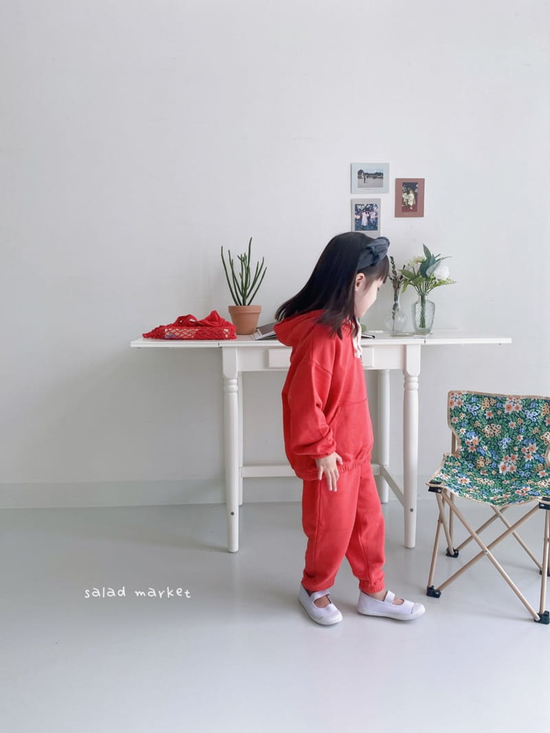 SALAD MARKET - Korean Children Fashion - #Kfashion4kids - Thank You Hoody Bottom Set - 5