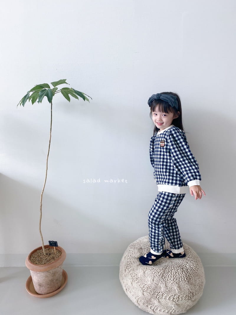 SALAD MARKET - Korean Children Fashion - #Kfashion4kids - Nutella Check Top Bottom Set