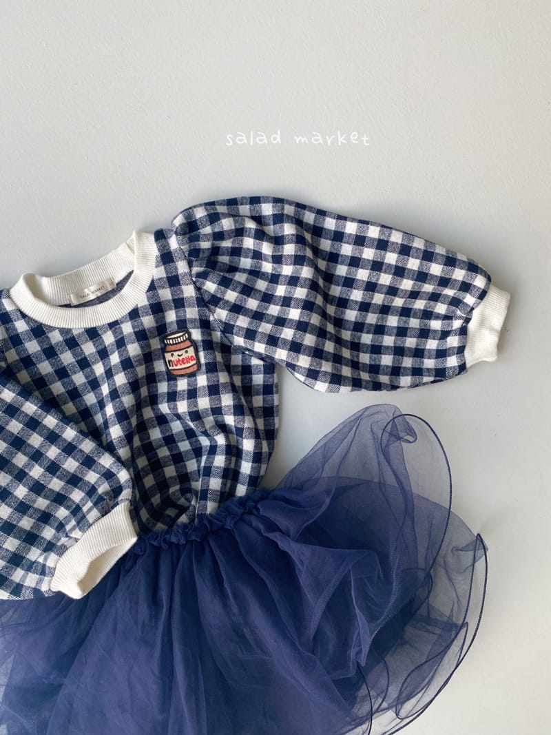 SALAD MARKET - Korean Children Fashion - #Kfashion4kids - Nutella Check Top Bottom Set - 12