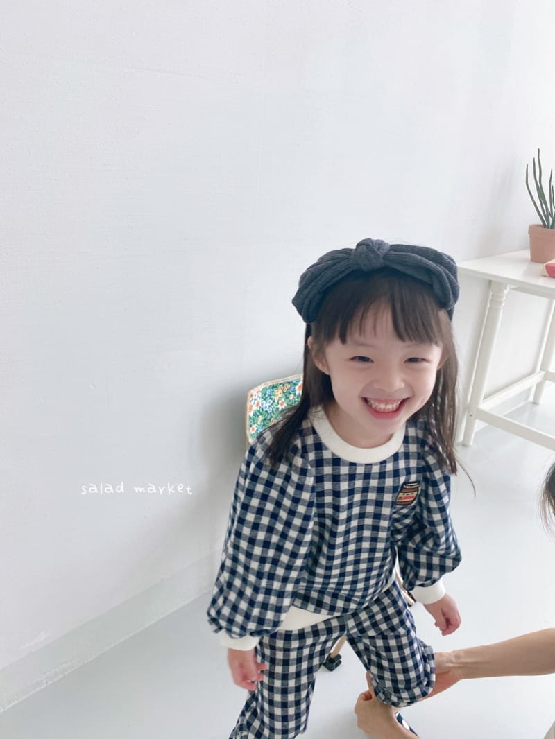 SALAD MARKET - Korean Children Fashion - #Kfashion4kids - Nutella Check Top Bottom Set - 2