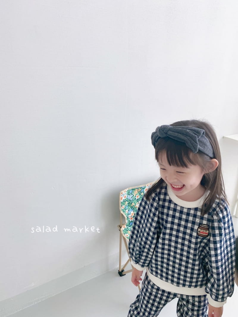SALAD MARKET - Korean Children Fashion - #Kfashion4kids - Nutella Check Top Bottom Set - 3