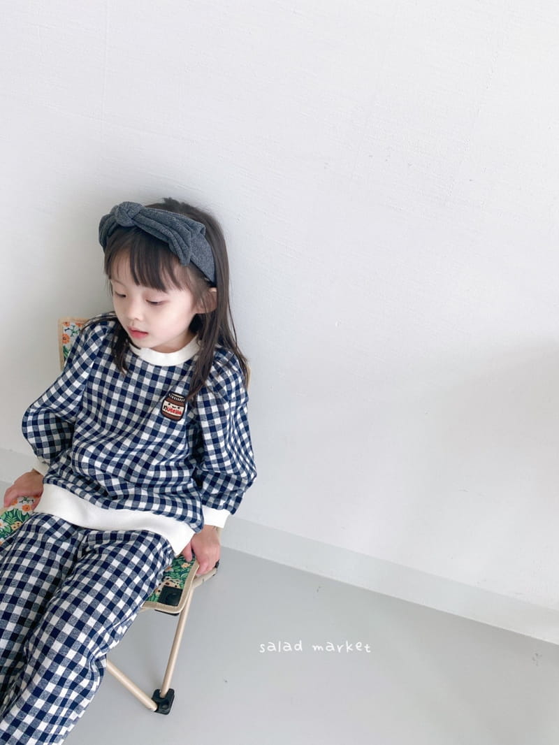 SALAD MARKET - Korean Children Fashion - #Kfashion4kids - Nutella Check Top Bottom Set - 4