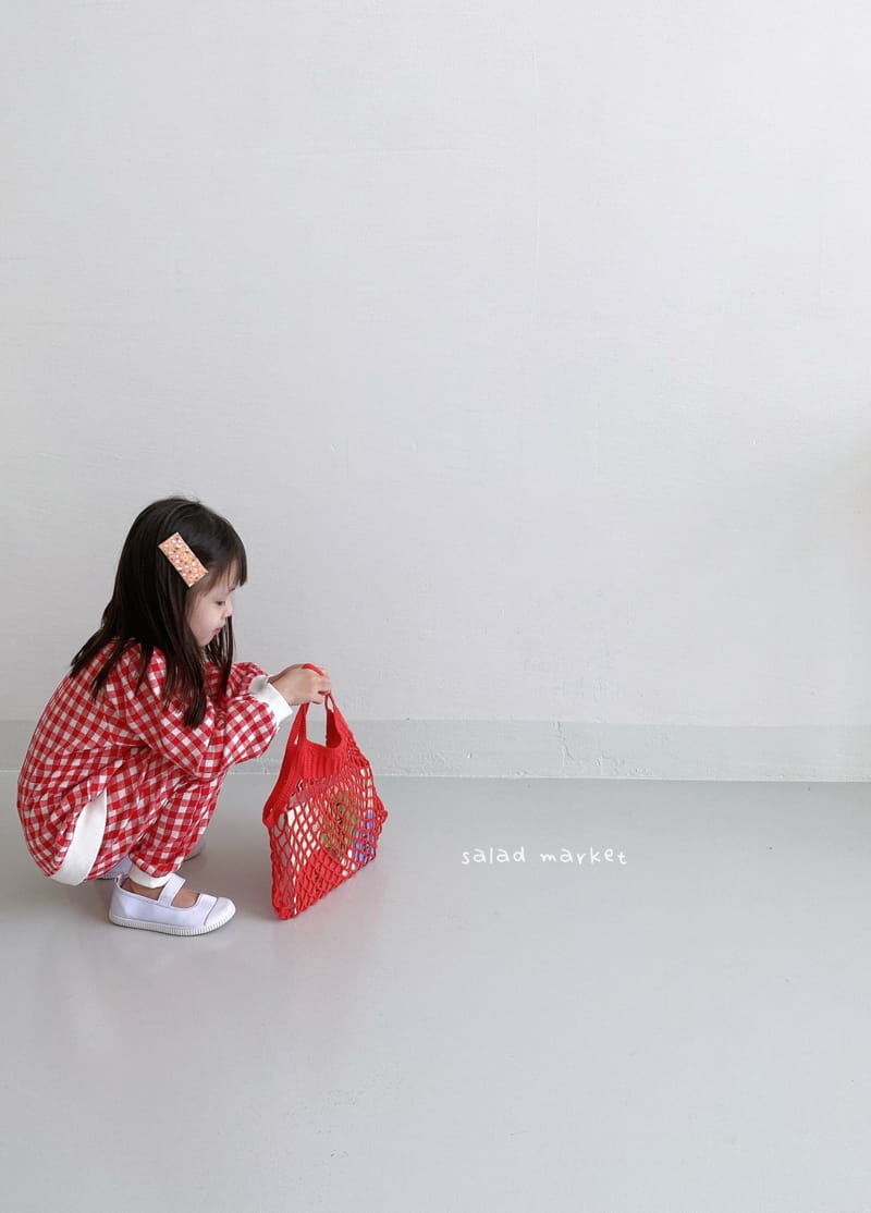 SALAD MARKET - Korean Children Fashion - #Kfashion4kids - Nutella Check Top Bottom Set - 7