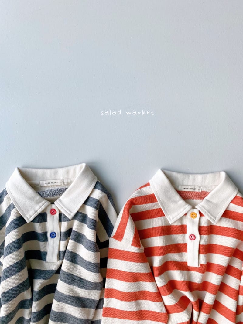 SALAD MARKET - Korean Children Fashion - #Kfashion4kids - Aron Stripes Tee - 12