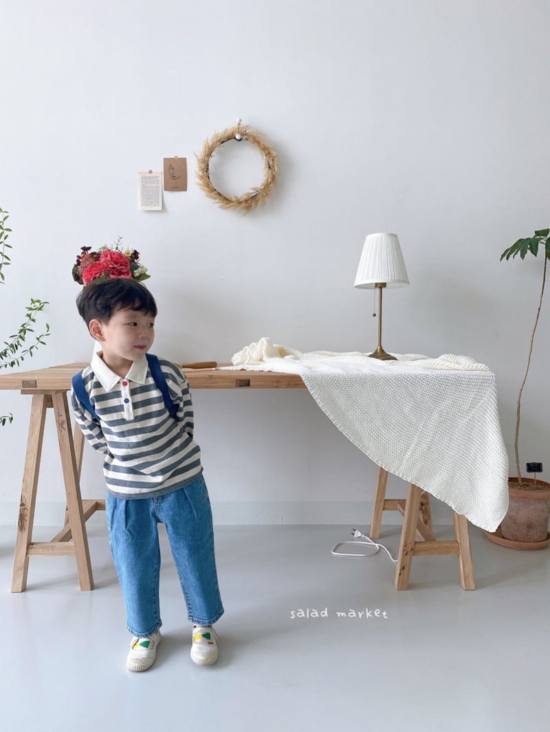 SALAD MARKET - Korean Children Fashion - #Kfashion4kids - Aron Stripes Tee - 4